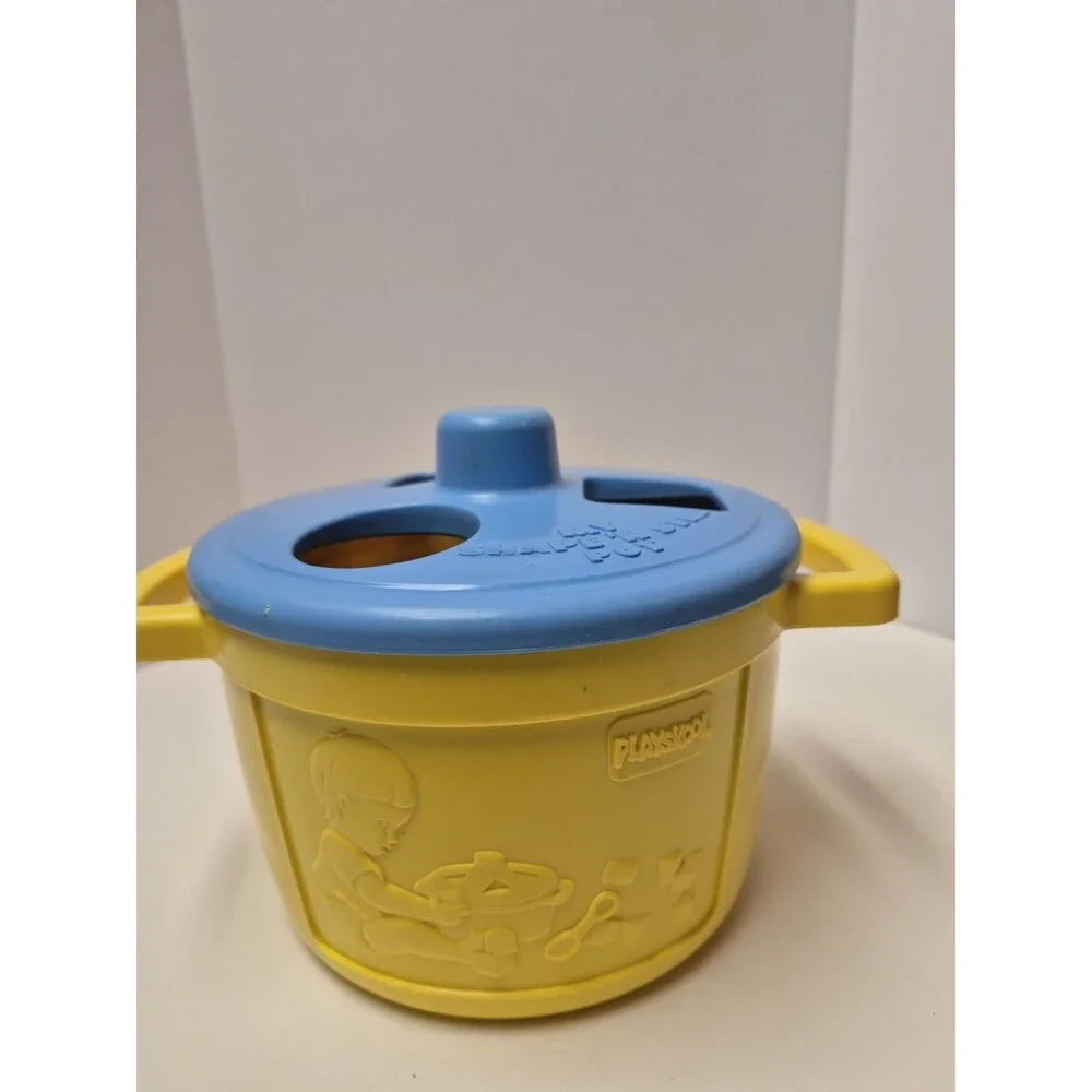 Vintage Playskool 1984 My Shape 'N Stir Pot Complete Set